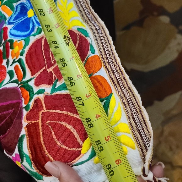 Mexican Embroidered Table Runner 7 1/2 ft - Picture 3 of 3